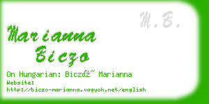 marianna biczo business card